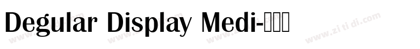 Degular Display Medi字体转换
